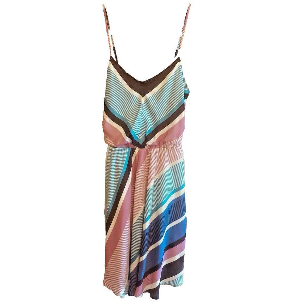LC Lauren Conrad Womens Adjustable Spaghetti Strap Stripe‎ Dress Size 2